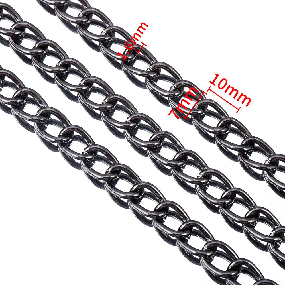 2M 1M 0.5M Aluminium Chain Curb Twisted Chain Links for DIY Handmade Necklaces Bracelets Jewelry Making Accessories Multi Color