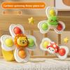 Baby Cartoon Suction Cup Spinner Toy With Rotating Flowers For Infants And Toddlers