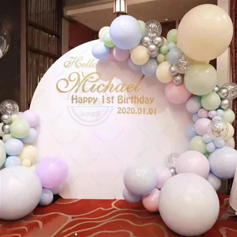 188pcs Pastel Macaron Balloon Garland Arch Kit Assorted Rainbow Colors Ballon For Birthday Wedding Baby Shower Party Supplies