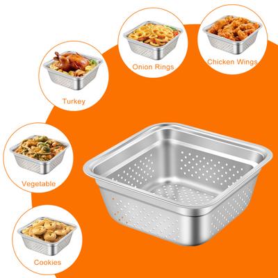 304 Nerezový koš na smažení pro venkovní gril OG701 Vhodné do myčky na nádobí Tepelně odolný 4QT Velkokapacitní fritéza Fritovací podnos Fritovací koš