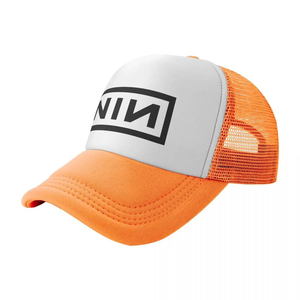 Adult NIN Logo Nine Inch Nails Trucker Cap Fashion Mesh Baseball Cap Polyester Dad Hat Trucker Hat Breathable Sports Cap Autumn