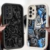 Super Cool Black Graffiti Soft Cover Phone Case for Samsung Galaxy A52 A72 A15 A35 A53 A25 A51 A54 A55 A52s A73 A71