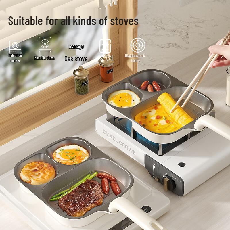 Saint Bede 3-in-1 Titanium Ceramic Non-Stick Breakfast Frying Pan