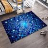 Blue Starry Swirl Pattern Carpet with Elegant Cosmic Design Background Suitable for use as an anti-slip for living room bedroom sofas
