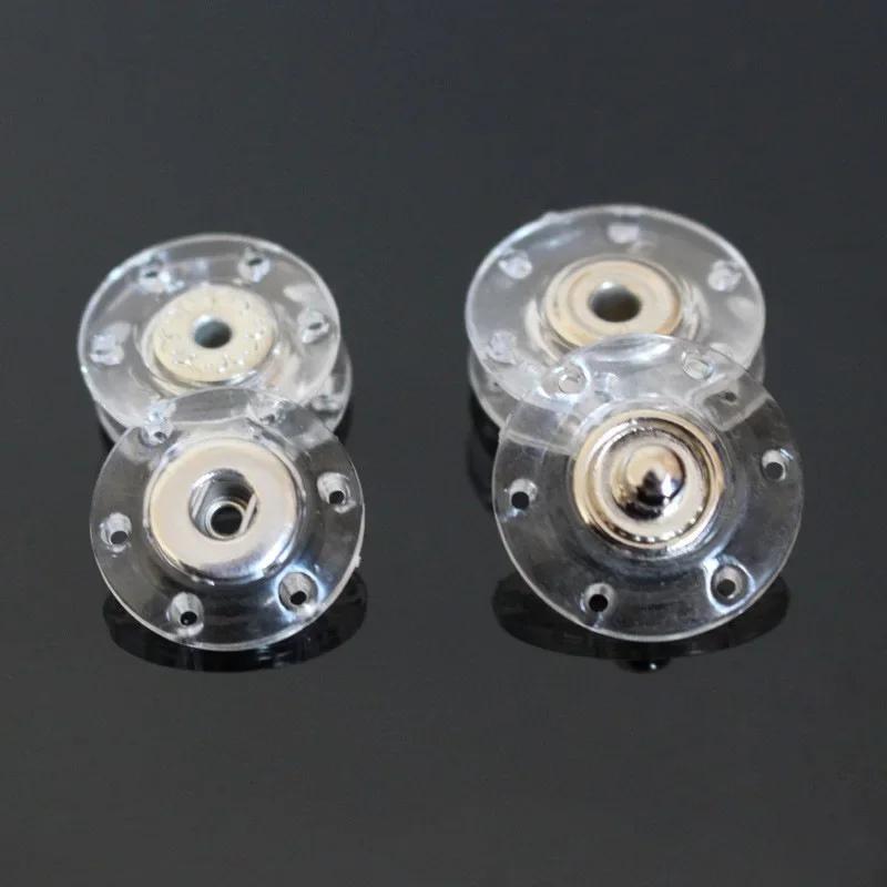 10pcs Invisible Round Transparent Resin Snap Button Plastic Snap Button for Cardigan Overcoat Handbags Sweater Clothes Accessory