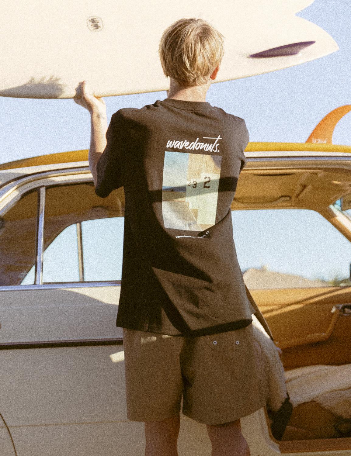 Wave Donut Venice T-Shirts_Black Black/L