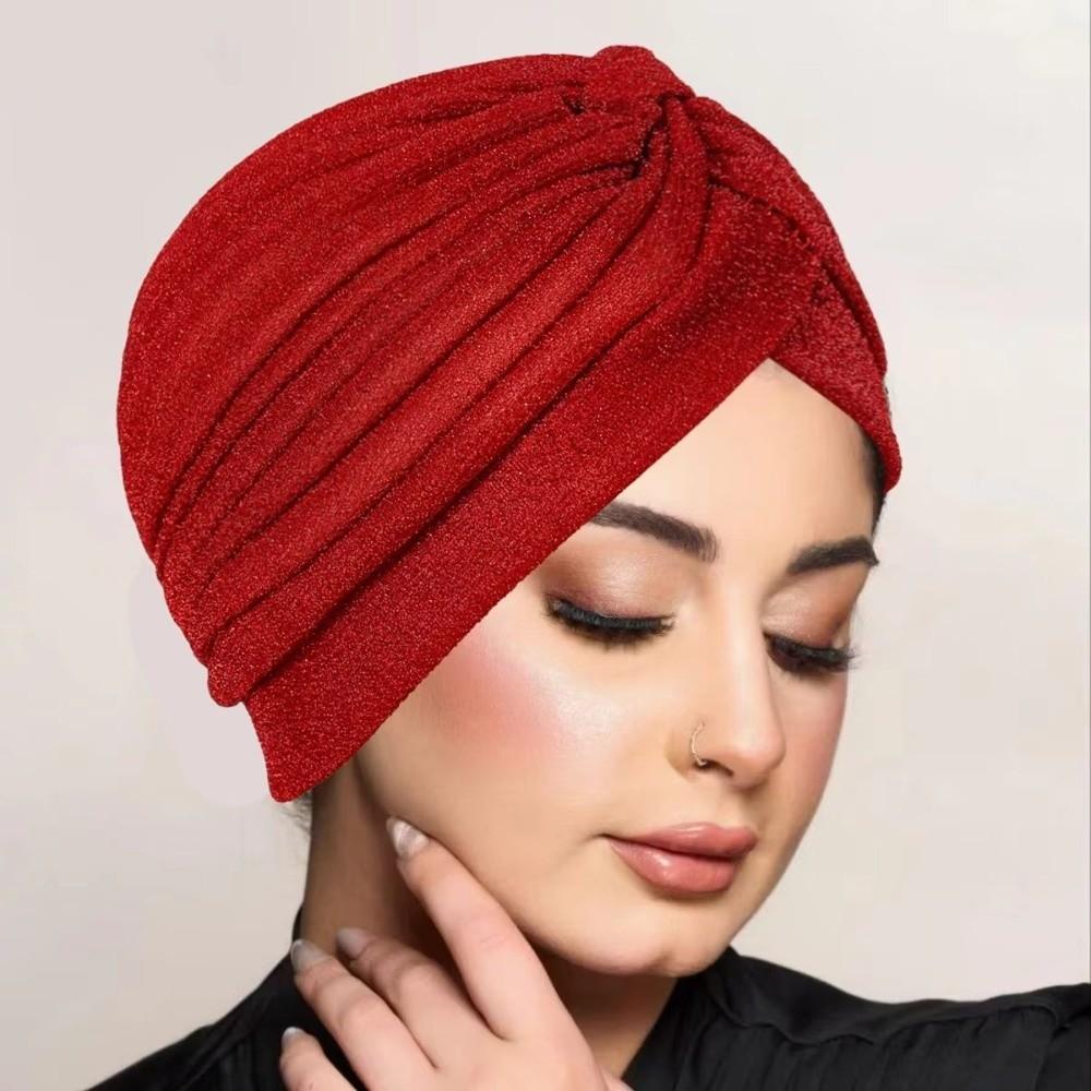 Wrap Style Hijab Caps Elastic Islamic Headband Comfortable Cancer Chemo Hat  Hair Loss