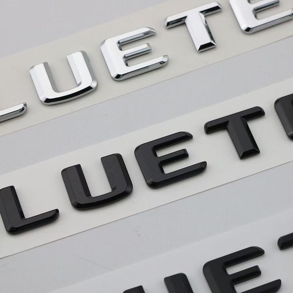 ABS Letters Logo Car Rear Trunk Emblem Badge Stickers For Mercedes Benz BLUETEC W213 W212 W204 W205 W176 W164 CLK G63 GLA S300 TP9