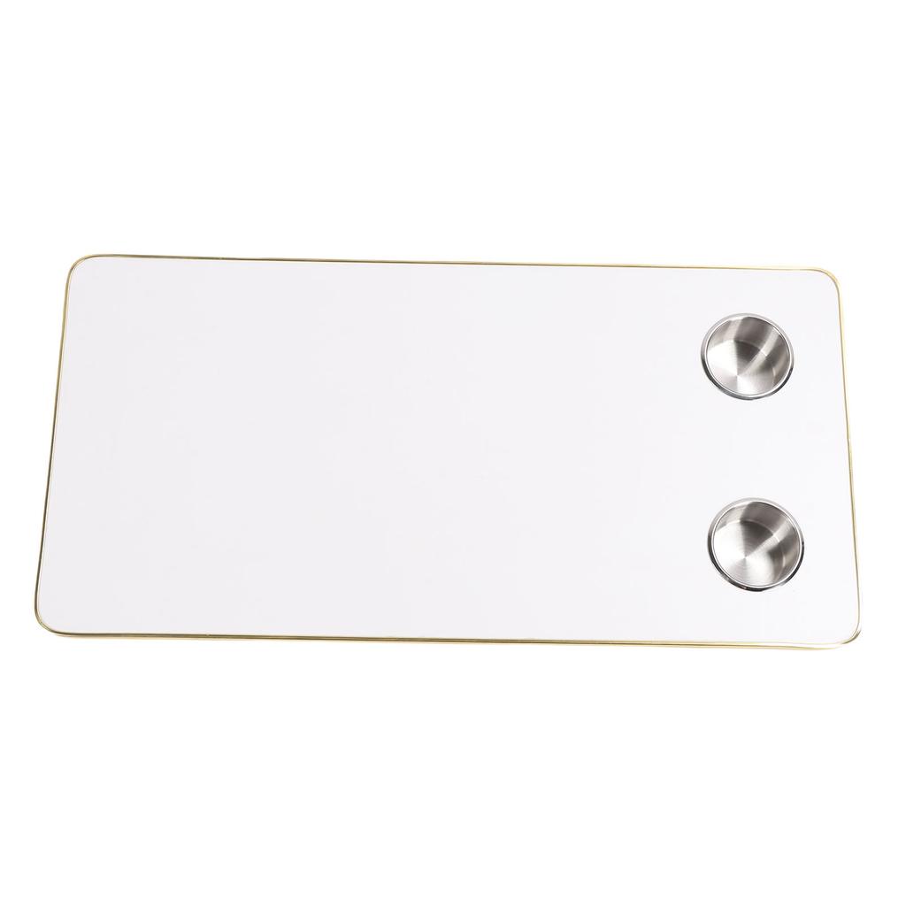 RV Table Top Replacement with 2 Cup Holders 31.49x15.74in Solid Wood Boat Table Top Panel for Trailer Motorhome Yacht
