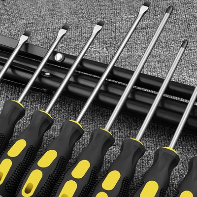 Magnetischer Schraubendreher-Satz, Kreuzschlitz und Schlitz, Professioneller Dämpfungsgriff | Handwerkzeug-Set