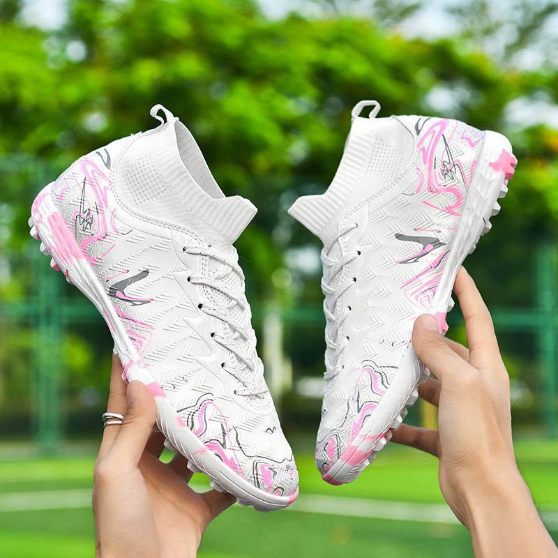 35-45 Unisex Football Boots Rubber Soft Sole Short Nail Artificial Turf Youth Children Football Shoes Boys Soccer Shoes