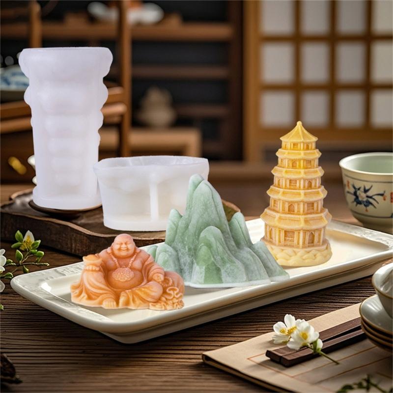 Reusable Buddhas Cake Mold Silicone Design Perfect for Custards Jellies Homemades Cakes Easy Cleaning Kitchenwares