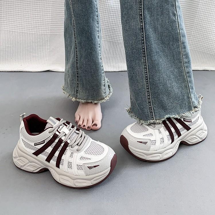 Daddy shoes women's mesh thick-soled light running height increase women's casual trendy women's sports shoes