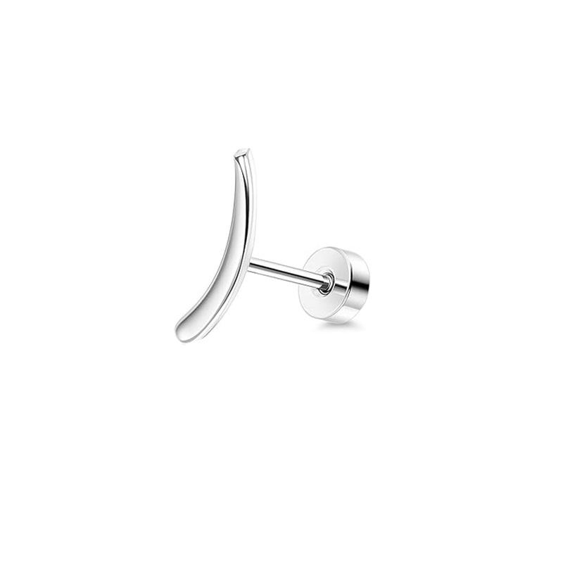 

Exquisite Trendy Shining Zircon Leaves Flowers Little Snakes Stainless Steel Screw-back Stud Earrings for Women Piercing Jewelry