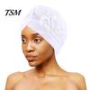 Winter Hat Women Good Stretch Wind-proof Tear-resistant Anti-shrink Brimless Warm Sequin Trim Flower All Match Turban Fashion Accessory Lady Beanie