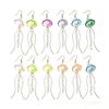 Ocean Series Dreamy Jellyfish Slimming Crystal Tassel Earrings for Girls