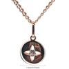 Round Four-leaf Clover Hollow Pendant Rose Gold Color Necklace Women's Color-preserving Jewelry Gift