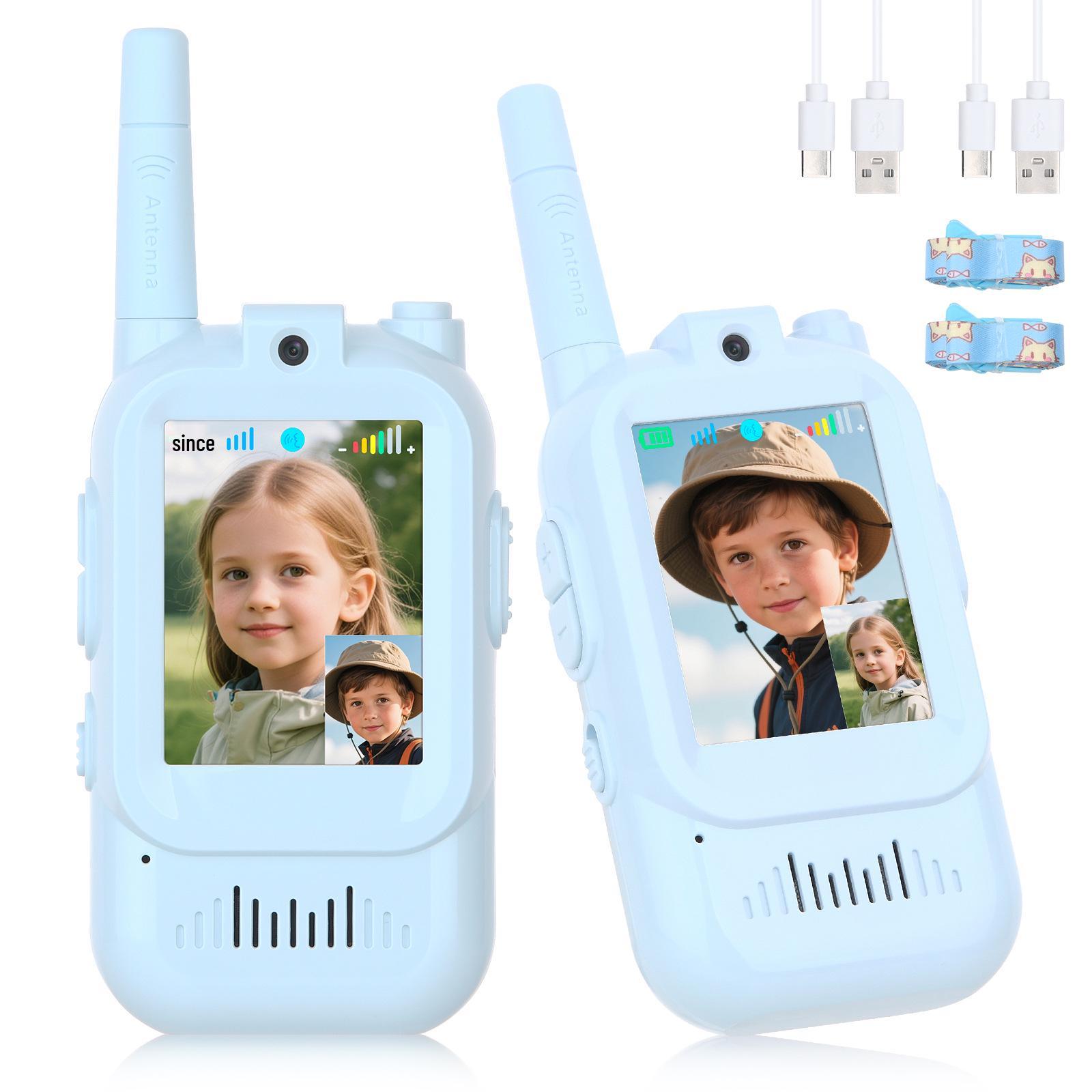 Kids Visual Walkie-Talkie: Two-Way Video & Voice Communication, Simplex, 300m Range Unobstructed, Popular Model Mainland China