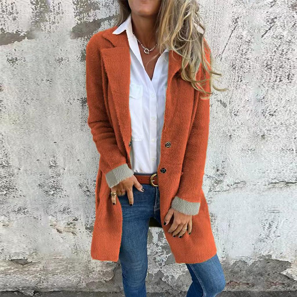 Coats For Women Single Breasted Trench Coat Fashion A-Line Fall Winter Jackets