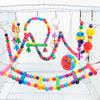 5/6pcs Parrot Bird Toy Set Hanging Cage Swing Rainbow Bridge Toy Bird Supplies