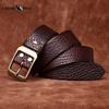 Retro Embossed Cowhide Leather Belt Men's Genuine Leather Trendy Versatile Casual Jeans Belt