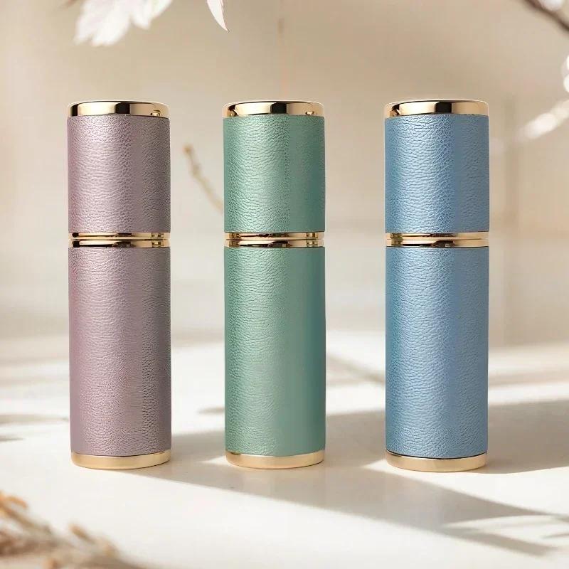 5ml Refillable Spray Atomizer Portable Leather Empty Cosmetic Containers Sub-bottling Fine Mist Perfume Atomizer Cosmetic 1pc