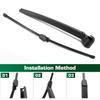 Wiper Rear Wiper Blade & Arm Set Kit For VW Sharan MK1 2002 - 2010 Windshield Windscreen Tailgate Window Car Rain Brush