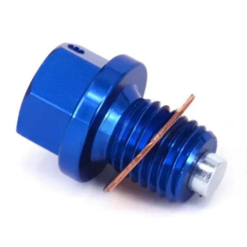 Motorcycle Magnetic Oil Drain Bolt Replacement with Washer Aluminum Service Part for Routine Garage Maintenance for YZ450F YZ125 YZ250F,