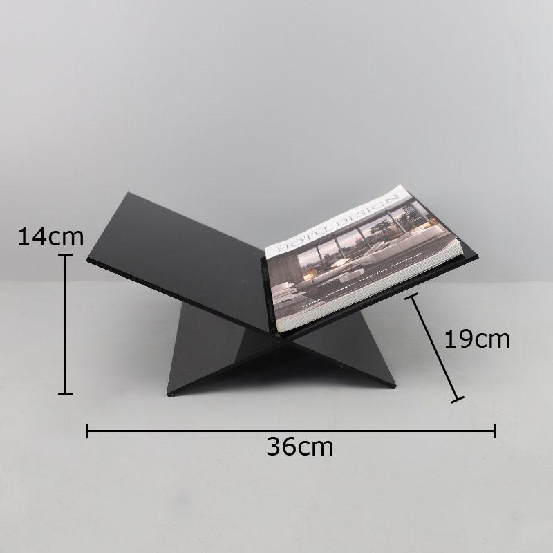 Minimalist Acrylic Transparent Bookshelf File Book Organizer Shelves Marble Base Magazine Holder Book Rack Modern Home Decor