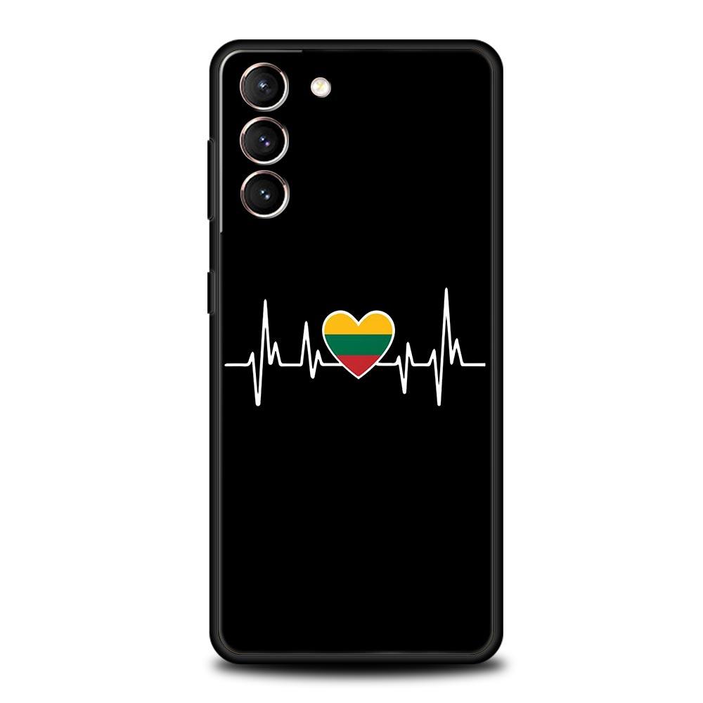 Phone Case For Samsung Galaxy S24 S23 S22 Ultra S20 S21 FE 5G S10 S9 Plus S10E S8 S7 Edge Silicone Cover Flag of Lithuania Flag
