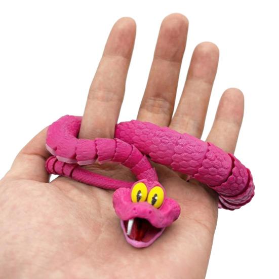 3D Printed Snake Toy Flexible Articulated Snake Model Ornament Collectible Anime Figures Fidget Toy for Kids