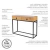Console Cabinet with Drawers Abbot Black Oak