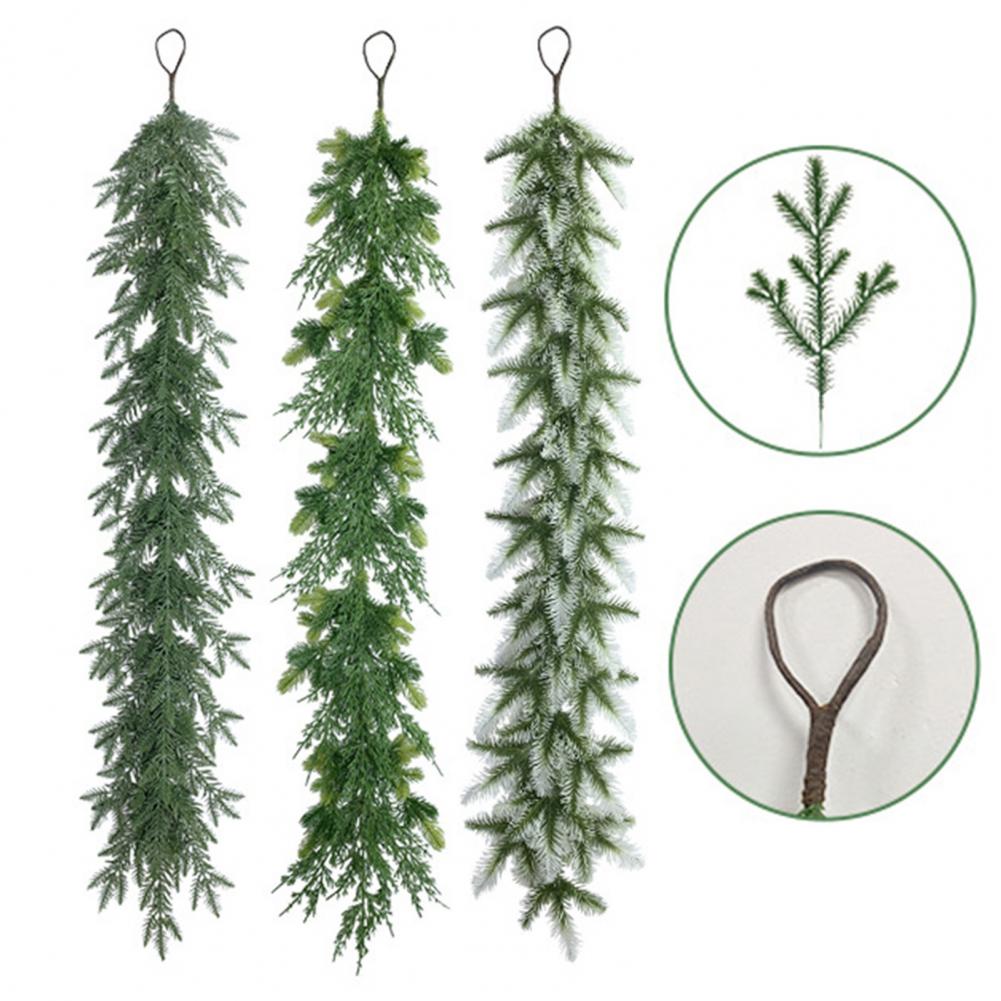 Hanging Loop Garland Handmade Christmas Garland Realistic Handmade Pine Needle Garland for Christmas for Mantel for Seasonal