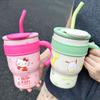 Cute Hello Kitty Stainless Steel Straw Cup For Girls Cartoon Design Portable And High-quality