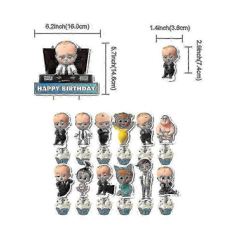 Baby Boss Birthday Party Decorations, Happy Birthday Banner Cake Toppers Balloons Set_SSDLV