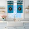 2pcs Southwest Stripes Tribe Printed Curtain for Home Decor - Rod Pocket Window Treatment for Bedroom   Office and  Kitchen
