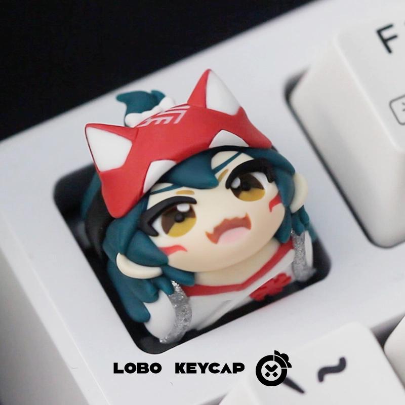 New Overwatch D.Va Kiriko Resin Keycaps -  Custom Mechanical Keyboard Keycaps, Cute Gaming Peripheral Gift For Girls