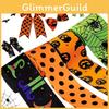 Elegant Polyester Halloween Ribbon Collection With Festive Spider Web And Pumpkin Designs