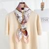 New printed twill square scarves: versatile scarves for travel and the workplace, including professional neckerchiefs