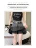 2025 Gray High-Waisted Academy Style Petite Pleated Summer Skirt