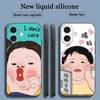Funny Girl Cartoon Popular Phone Case For iPhone 17 16 15 14 13 12 11 X XR XS 8 Plus Mini Pro Max Soft Black Shockproof Cover