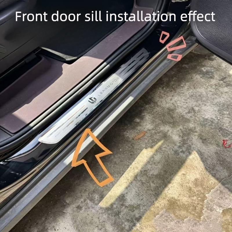 For Leapmotor B10 T03 C10 C11 C16 Car Sill Plate Foot Pedal Anti Stepping Upgrade Modify Accessories