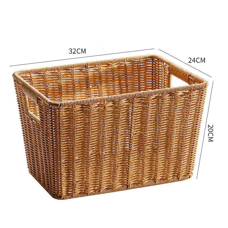 Aufbewahrungsbox im Weidenstil: Vielseitiger Korb zur Organisation von Büchern, Zeitschriften, Snacks, Spielzeug und mehr im Wohnzimmer oder Arbeitszimmer.