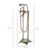 Antique Bronze Bathroom Bathtub Faucet + Handheld Shower Free Standing Luxury BathTub Faucet Mixer Taps Floor Mounted Bathtub