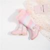 2025 New Autumn Winter Girls Rainbow Princess Fashion Children Pink Boots Knee Length Boots Plush Fur Girls Shoes