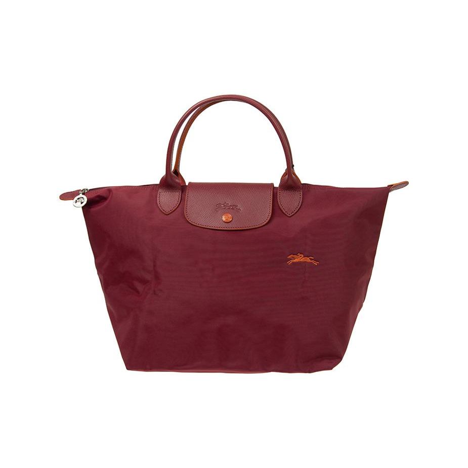

Longchamp Le Pliage Short Handle Foldable Leather Dumpling Bag Tote Shoulder Bag Medium Women bags Burgundy 1623619209 Maroon