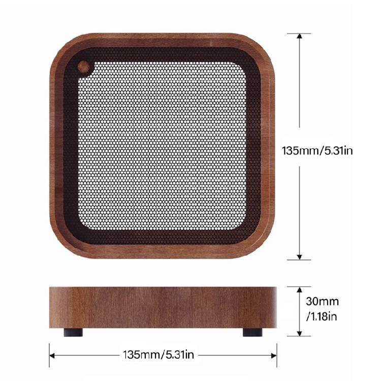 Wooden Desktop Risers for Power Button Wood Texture Heat Dissipation NonSlip Protective Base