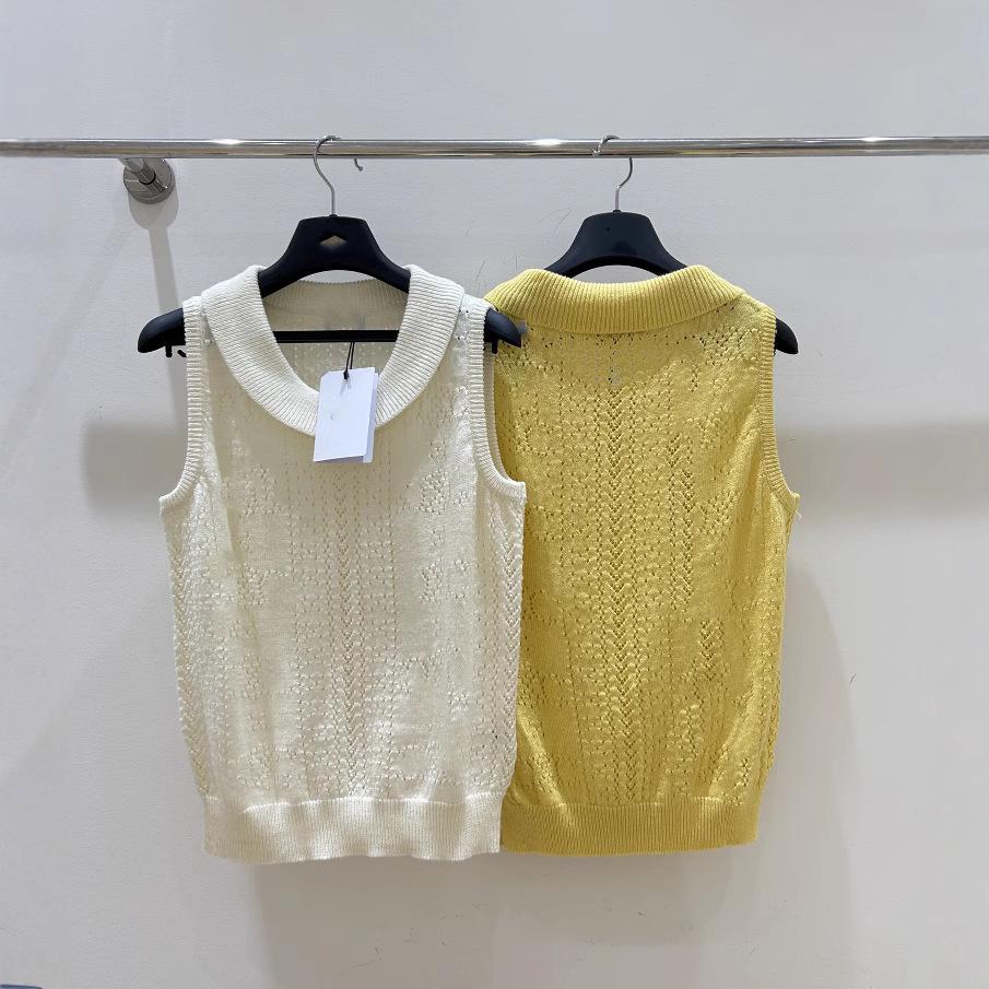 Versatile Solid Color Women's Knitted Sleeveless Tank Top - Summer Edition