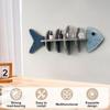 decorative Bookshelf Wall Shelves Fish-Shaped Organizer Shelf Wall Decorations Rustic Home Decor for Bathroom Laundry Room