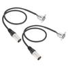 2 Pcs XLR Pass Through Cable No Solder D Type XLR Cable Mic Feed Pass Thru Converter for Stage Box Patch Panel Floor Box